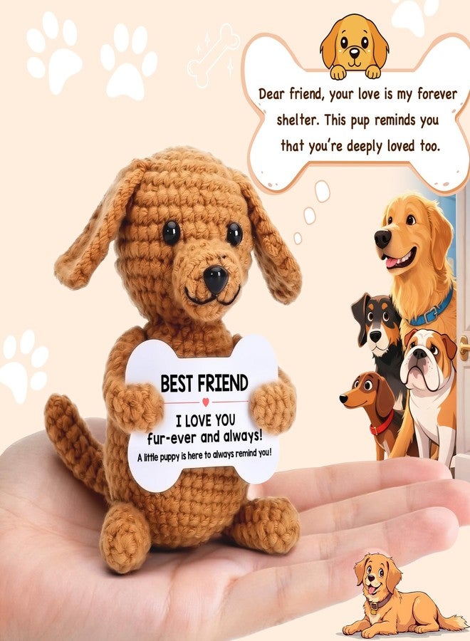 Wilbrea Funny Dog Best Friend Friendship Gifts for Women Men, BFF Bestie Bestfriend Gifts Ideas Birthday Christmas Ornaments Presents Stocking Stuffers, Small Cool Cute Stuff Things, I Love You Friends Puppy - Image 2
